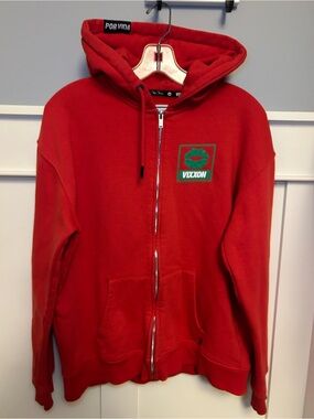 Vintage Vixxon marijuana lipstick lip stain zip-up hoodie